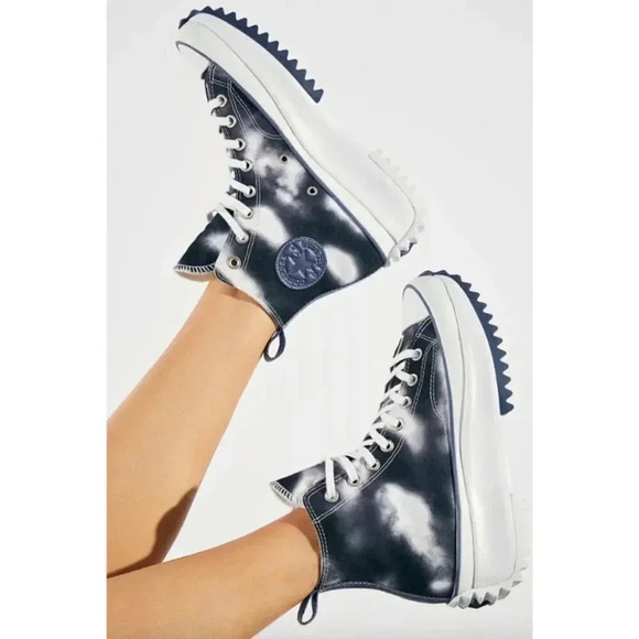 New Converse Run Star Hike Cloud Wash High Top White Sneakers Platform Shoe - Picture 6 of 14